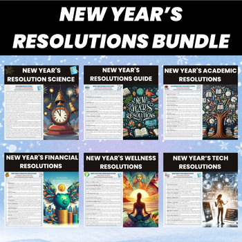 Preview of New Years Resolutions Reading Bundle | New Year Resolutions Guide