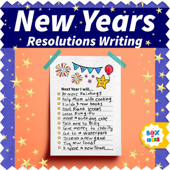 Preview of New Years Resolutions Writing Activity in English, Spanish and 10 More Languages