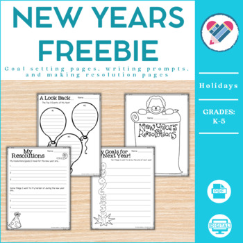 Preview of New Year's Resolutions and Goals Freebie PDF and Digital