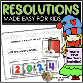 Happy New Year - Writing Resolutions Made Easy Kindergarte