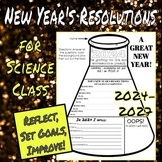 New Years Resolutions in Science Class 2024-27  DIGITAL!