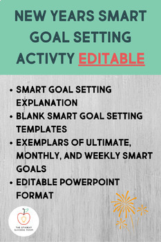 Preview of New Years SMART Goal Setting Activity