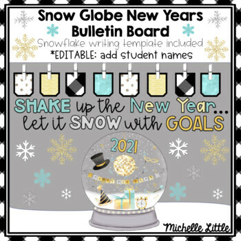 Preview of New Years Snow Globe Bulletin Board