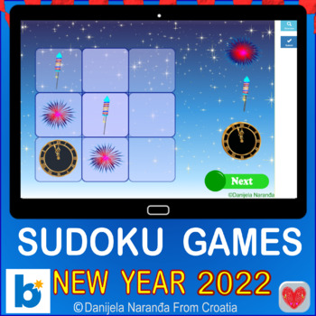 Preview of New Years Sudoku Easy for Beginners New Year 2022 Games Boom™ Cards