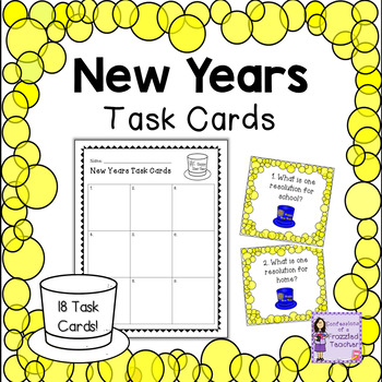 New Years Task Cards