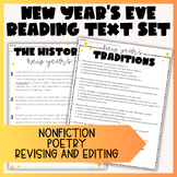 New Years Text Set with Questions | Passages, Poem, and Revising