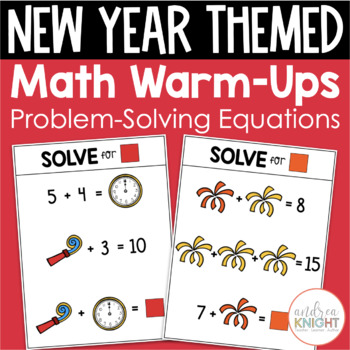 Preview of New Year's Themed Math: Problem Solving / Missing Addends