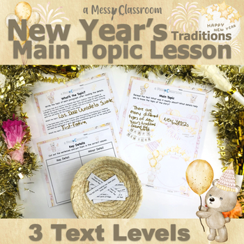 Preview of New Years Tradition World 2nd Grade Nonfiction Text RI.2.2 Main Topic Key Detail