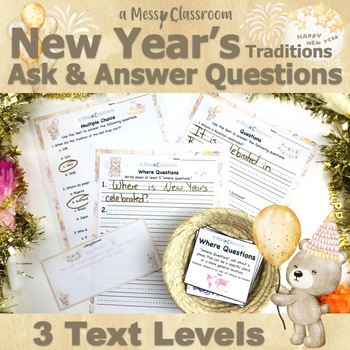 Preview of New Years Traditions of the World 2nd Grade Reading RI.2.1 Ask & Answer Question
