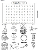 The New Year 2025 Activity: Color-in Word Search