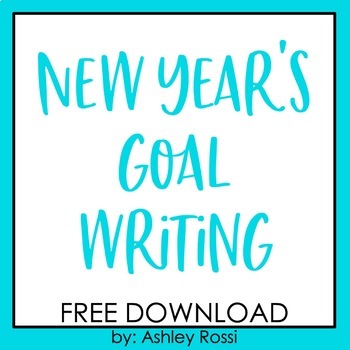 Preview of New Years Writing 2024 - FREE Goal Writing Activity