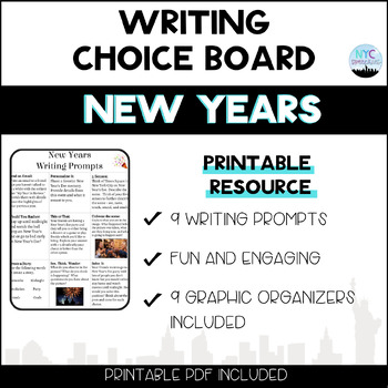 Preview of New Years Writing Choice Board