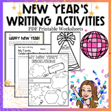 New Years Writing & Fun Worksheets | Printable PDF Activities