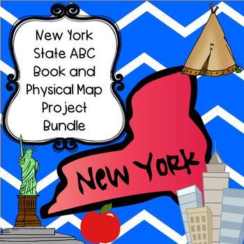 Preview of New York Bundle--New York ABC Book and Physical Map Research Projects