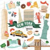 New York Cit Travel World Clip Art - North American Contin