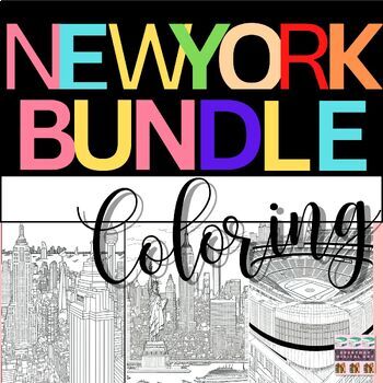 Preview of Get It Now - New York City Coloring Pages for Adults : 36 Coloring Pages