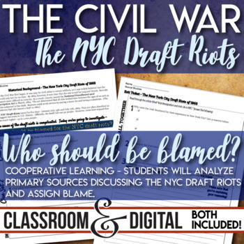 New York City Draft Riots Civil War Primary Source Analysis Cooperative Learning