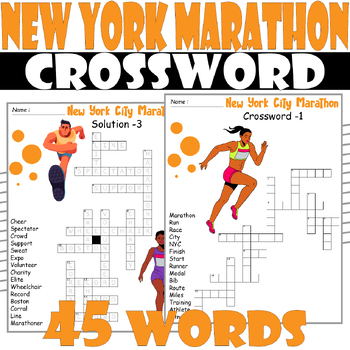 New York City Marathon Crossword Puzzle All About New York Marathon