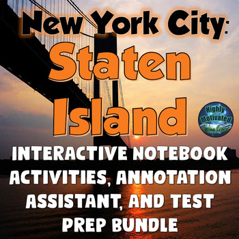 New York City Staten Island Lesson Plans & Interactive Notebook MEGA Bundle