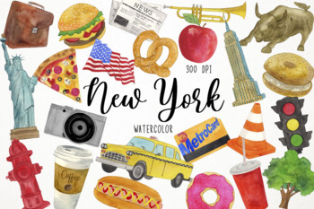 Preview of New York Clipart, America Clipart, USA Clipart, NY Clipart, NYC Clipart