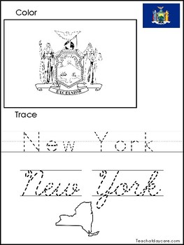 new york flag coloring page