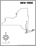 New York Map and Worksheet