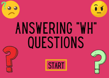 Preview of Answering "WH" Questions | Digital Task| Boom-Card