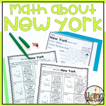 Preview of New York State Symbols with Multiplication Worksheet