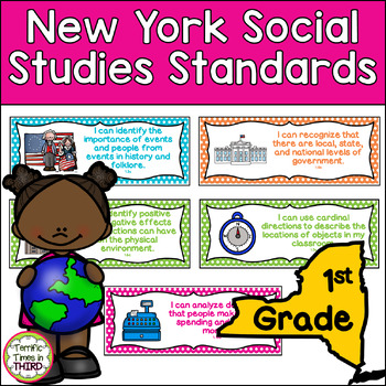 Preview of New York Social Studies Standards Posters for 1st Grade