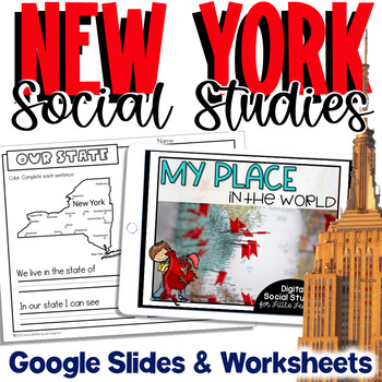 Preview of New York Social Studies | Me On the Map |City, County, State, Country, Continent