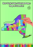 New York State Coloring Pages Map of Counties Highlighting