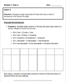 New York State Common Core Math Grade 4 Module 1 Guided Notes