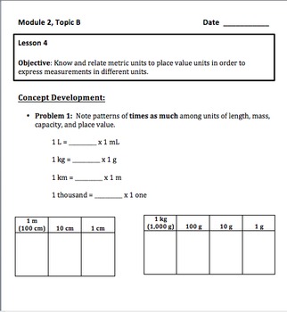 Preview of New York State Common Core Math Grade 4 Module 2 Guided Notes