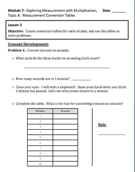 Preview of New York State Common Core Math Grade 4 Module 7 Guided Notes