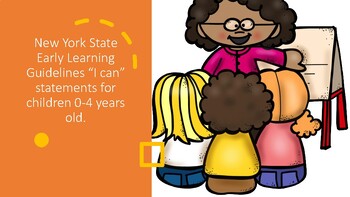 Preview of New York State Early Learning Guidelines "I can" statements for ages 0-4 years.
