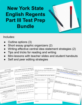 Preview of New York State English Regents PART 3 Bundle