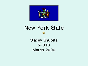 Preview of New York State Facts PPT - 50 States Project