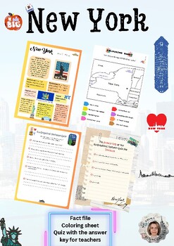 Preview of New York State Geography Activities - Fact File, Quiz & More!