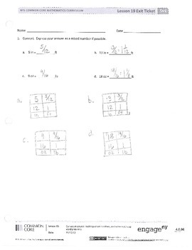 Preview of New York State Grade 5 Math Common Core Module 4 Lesson 17-20 Answer Key