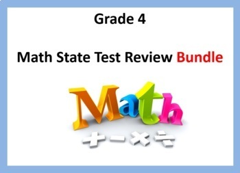 Preview of New York State-Math State Test Prep: Review for Grade 4 Concepts