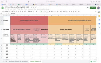 Preview of New York State Pre-K Standards Tracker (for homeschooling families or teachers)