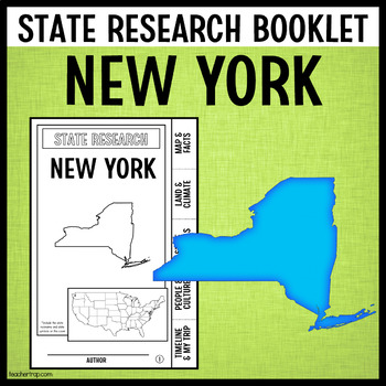 Preview of New York State Report Research Project Tabbed Booklet | Guided Research