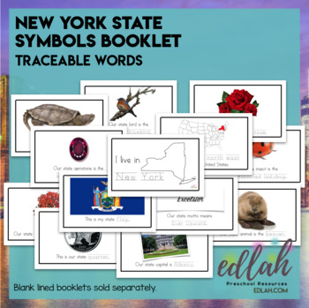Preview of New York State Symbols Booklet - Traceable Words