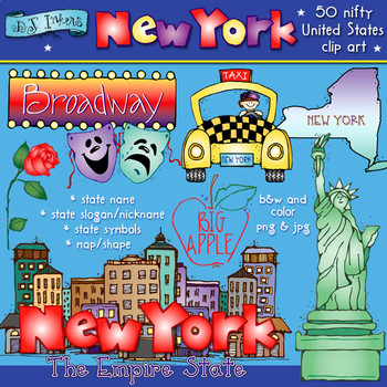 Preview of New York State Symbols Clip Art Download
