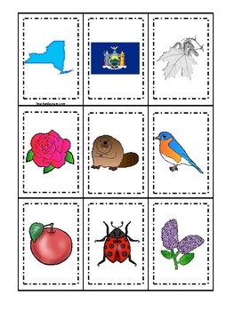 symbols york state game preschool memory themed match card daycare teach created