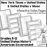 New York Times v U.S., Pentagon Papers, & U.S. v Nixon Int