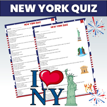 Preview of New York Trivia Quiz | US States Geography Trivia Quiz
