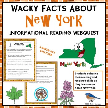 Preview of New York Wacky Facts Internet Webquest Fun Research Activity Worksheets