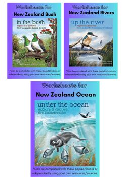 Preview of New Zealand Bush, River and Ocean BUNDLE. Focus on Comprehension, crosswords etc