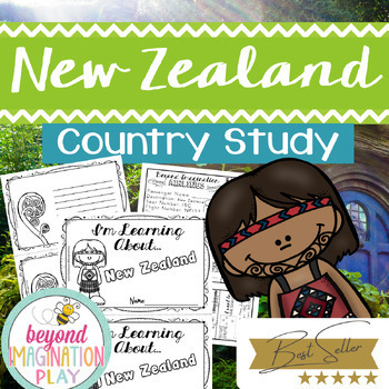 Preview of New Zealand Country Study *BEST SELLER* Comprehension, Activities + Play Pretend